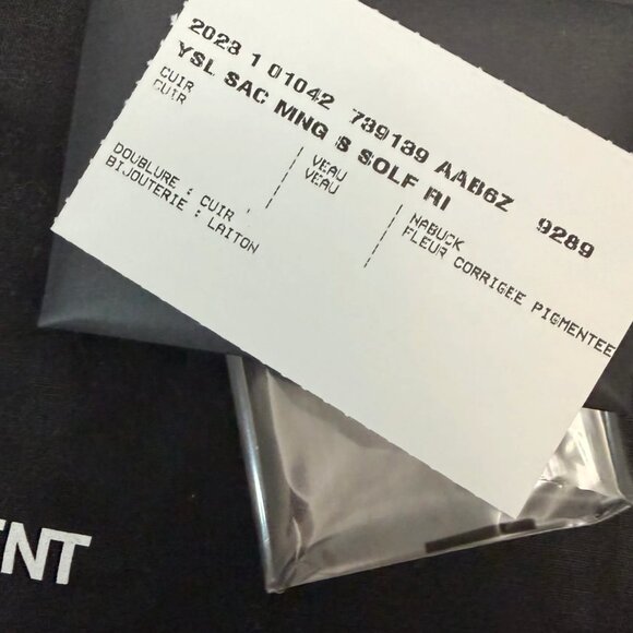 Saint Laurent Solferino Suede Small Bag Beige Black - Picture 3 of 13